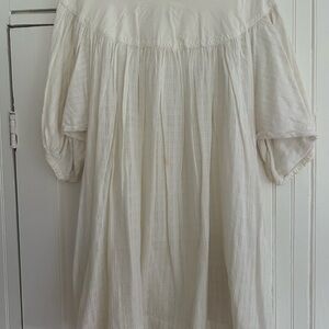 Women’s Cream Peasant Blouse - Classic Lightweight Top